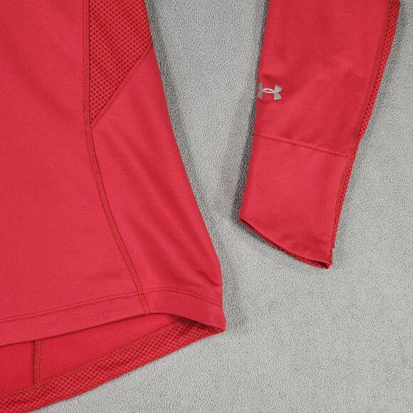 WA State Cougars 1/4 Zip Pullover XL Women Under Armour Red Wicking Breathable - Picture 11 of 14